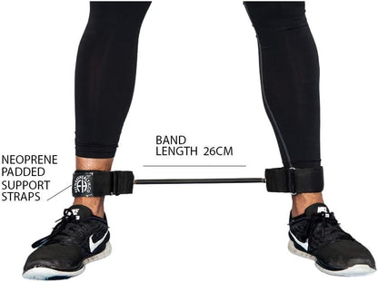 Lateral Stepper Band | 2 Ankle Straps | Latex Rubber | Lateral Motion | Sports, Pilates, Yoga