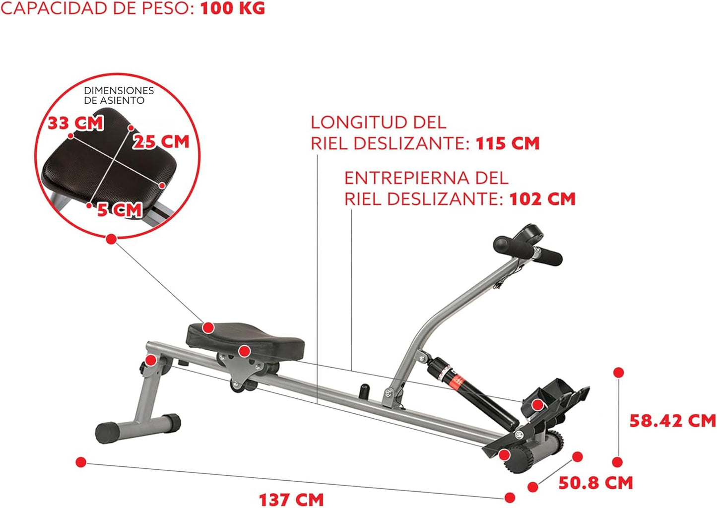 Sunny Rowing Machine | 12 Levels | Digital Monitor | Full Body Workout