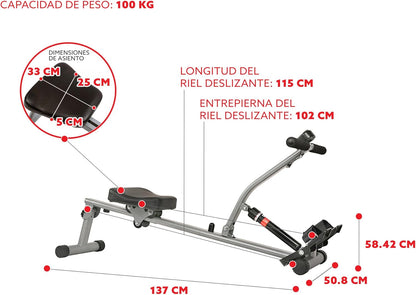 Sunny Rowing Machine | 12 Levels | Digital Monitor | Full Body Workout