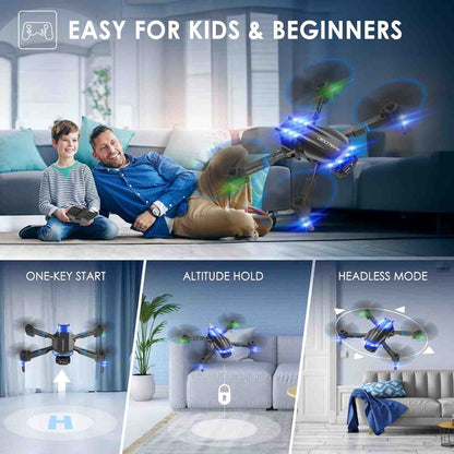 H24 Drone | 1080P HD Camera, Foldable, 26-30 Min Flight Time, Ideal for Kids & Beginners"