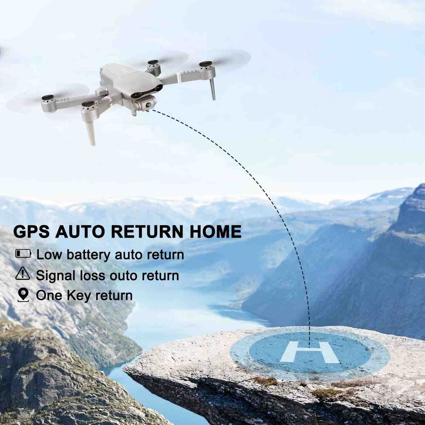 4DRC F3 GPS Drone | 4K Camera, Auto Return, Follow Me, Foldable, 2 Batteries & Case