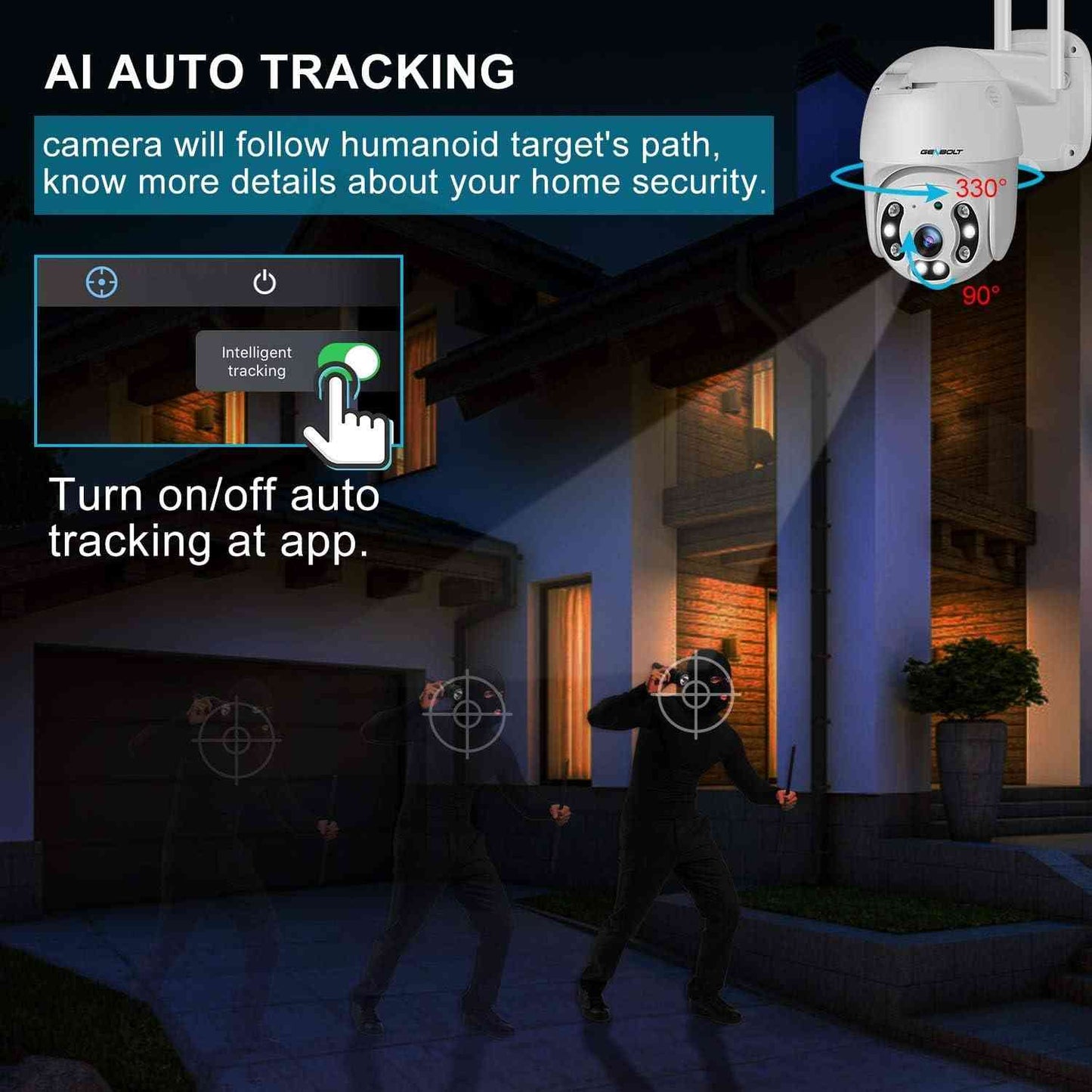 GENBOLT 2.5K Outdoor Wi-Fi Security Camera